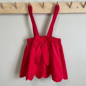 Girls Corduroy Skirt With Suspenders